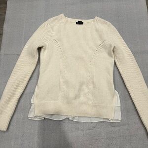 [S]Club Monaco Cream Crew Neck Wool Angora Sweater NWOT